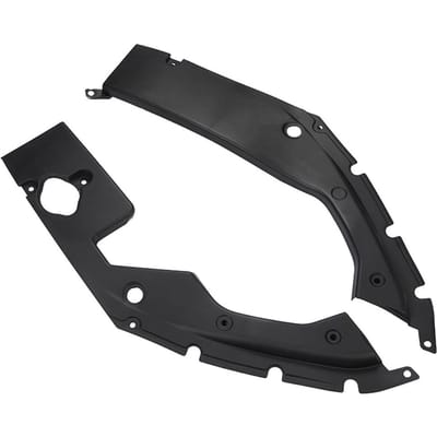 Paires de caches latéraux de compartiment moteur - Version longue Adaptés pour HONDA CIVIC 10ÈME GÉNÉRATION 2016-2019 noir