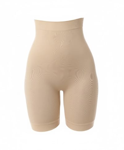 TAFUER - Corrigerende High-Waist Boxershort – Dames – Beige - S/M – Naadloze Shapewear met Bilondersteuning - 1 Stuk