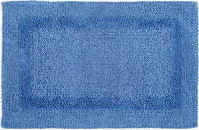 Homescapes badmat blauw 50x80 cm gemaakt van 100% katoen