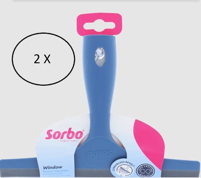 2x Sorbo douche wisser 23cm met zuignap (1 stuk) assorti
