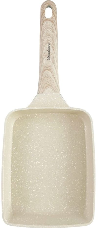Klausberg 7815 - Rechthoekige Pan met houten handvat - Beige - Anti-aanbakpan