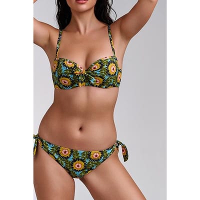 Marlies Dekkers Bellini Flower Print Push Up Bikini Top Size: 70D | Bikinis Outlet | Dames | Groen