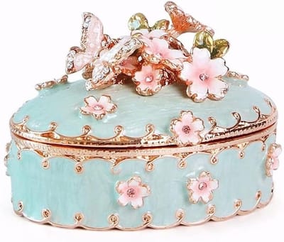 Sieraden Organisator - Decoratieve Doos - Sieraden Opbergen - Vintage Stijl - 3000 Gram - Blauw