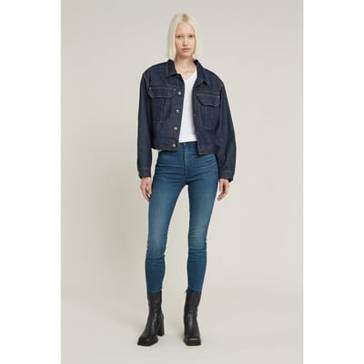 G-Star Kafey Ultra High Skinny Jeans Faded Neptune Blue Maat: W25L32 | Skinny Jeans Outlet | Dames | Blauw