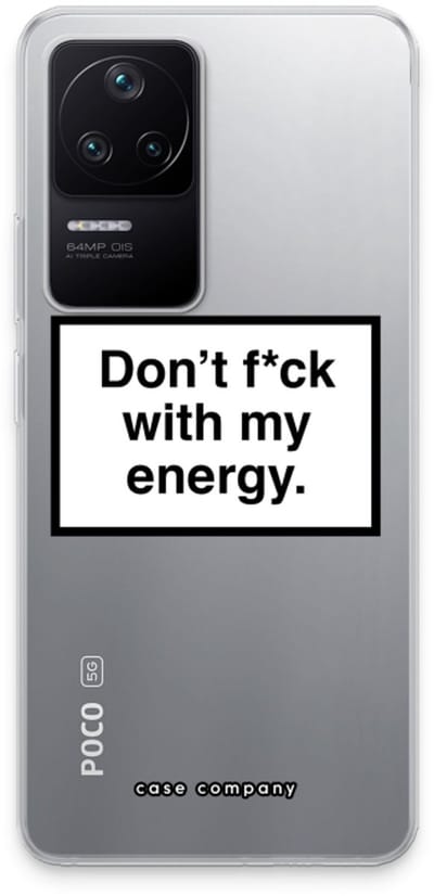Case Company® - Hoesje geschikt voor Xiaomi Poco F4 hoesje - My energy - Soft Cover Telefoonhoesje - Bescherming aan alle Kanten en Schermrand