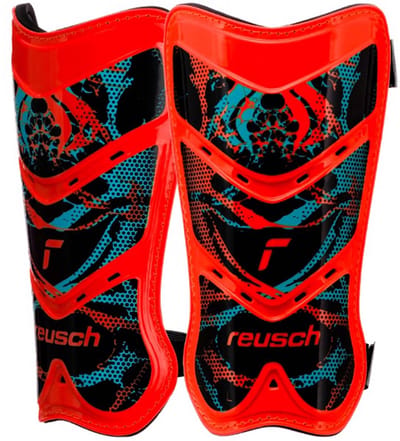 Reusch Scheenbeschermers Voetbal Shinguard Attrakt Lite Rood-Zwart - Maat L