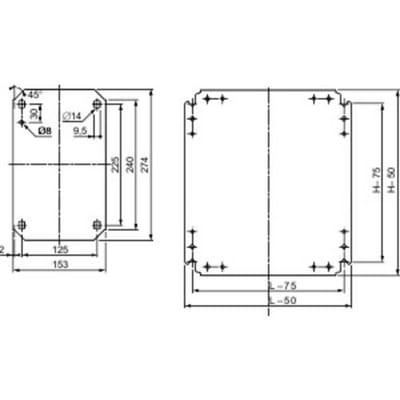 Schneider Electric NSYMM33 Montageplaat (l x b) 300 mm x 300 mm Staal (verzinkt) 1 stuk(s)