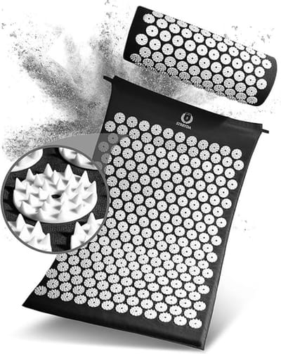 Premium Acupressuurmat – Acupressuurmat Set – Spijkermat – Shakti Mat – Massagemat – Optimale Ontspanning – Inclusief Tas en Kussen – Overal Bruikbaar – Hoogwaardig Materiaal - Zwart