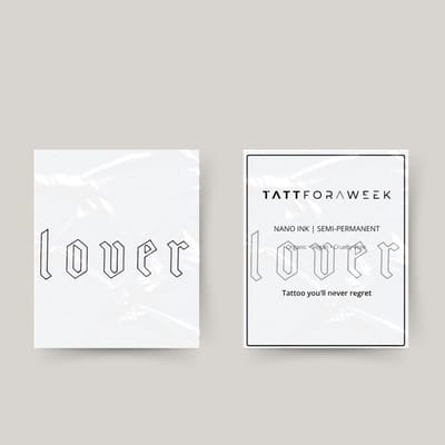 Tijdelijke tattoo lover | Neptattoo volwassenen | Tijdelijke tattoo voor volwassenen | Temporary tattoo | Plaktattoos voor volwassenen | Neptattoos | Probeer zorgeloos een tattoo | tattforaweek