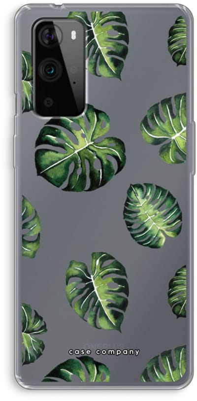 Case Company® - Hoesje geschikt voor OnePlus 9 Pro hoesje - Tropische bladeren - Soft Cover Telefoonhoesje - Bescherming aan alle Kanten en Schermrand
