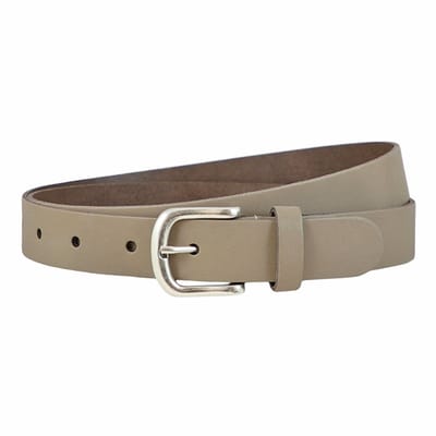 Landley Dames Riem Leer Taupe – Breedte 3 cm – Leren Vrouwen Riem - Lengte totaal 130 cm / Riemmaat 115