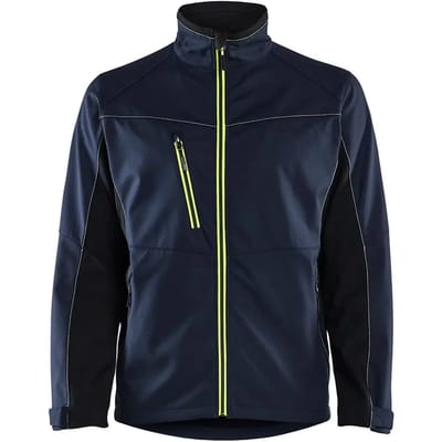 Blåkläder 4950-2516 Softshell Jack Donker marineblauw/Zwart maat XXXL
