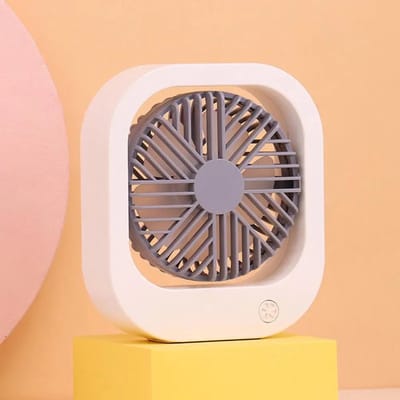 Yar Venti- Mini USB Ventilator - Tafelventilator - Stille Mini Fan - Retro Bureau Ventilator - Dual Motoren - Kantelbaar