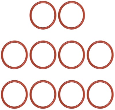 O-Ring Silicone 40mm OD 34mm ID 3mm Breedte, 10 Stuks Vervangingsafdichtingen voor Hydraulische Compressoren en Ventielen, Rood