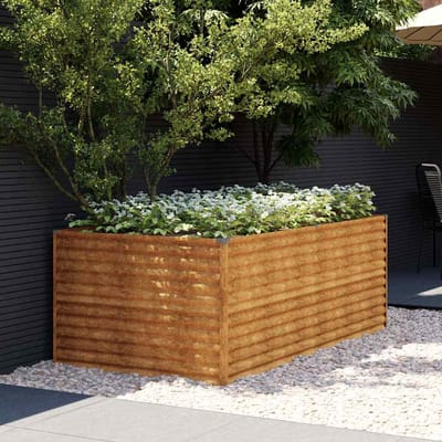 vidaXL - Plantenbak - verhoogd - 196x100x69 - cm - cortenstaal