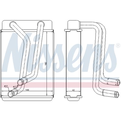 Warmtewisselaar, interieur verwarming NISSENS 77508