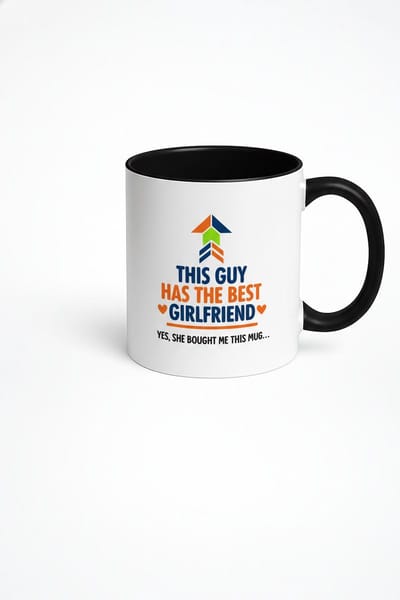 Mok "This Guy Has The Best Girlfriend" - Grappig Cadeau Vriend van Vriendin