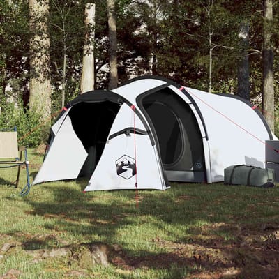 vidaXL - Tunneltent - 2-persoons - waterdicht - verduisterend - stof - wit