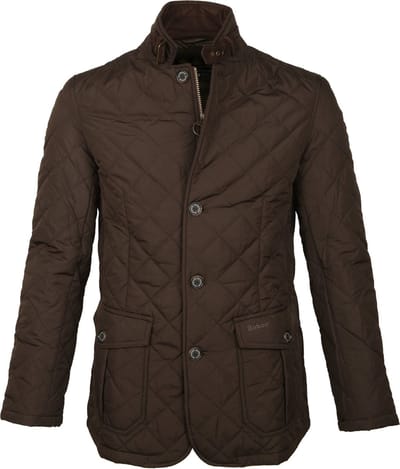 Barbour Jas Quilted Lutz Bruin - Maat L - Heren - Tussenjas