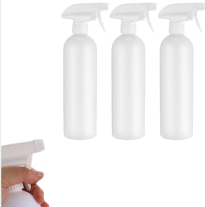 Spuitfles - Kunststof fles - 500 ml - Multifunctioneel - Geschikt voor het schoonmaken en besproeien van huis en tuin - Set van 3 - Wit