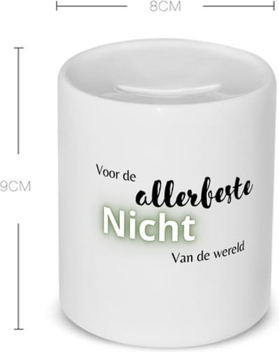Akyol - voor de allerbeste nicht van de wereld Spaarpot - Nicht - de beste nicht - verjaardagscadeau - verjaardag - cadeau - cadeautje voor nicht - nicht artikelen - kado - geschenk - gift - 350 ML inhoud