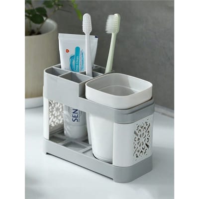 Tandenborstelhouder Met Spuugbekers Set, Creatief Koppel Huis Badkamer Tandenborstelrek Bekerhouder Huis Badkamer Decoratie Herfst Decoratie Terug Naar School one-size
