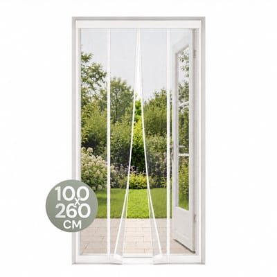 O'DADDY® Vliegengordijn Lamellenhor - 100x260 cm - Deurgordijn - Hordeur - Aanpasbaar Ontwerp - Glasvezel - Deurhor Wit