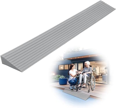 Drempelhulp 100 x 8 x 2 cm - Antislip Oprit voor Rolstoel, Scooter of Kinderwagen