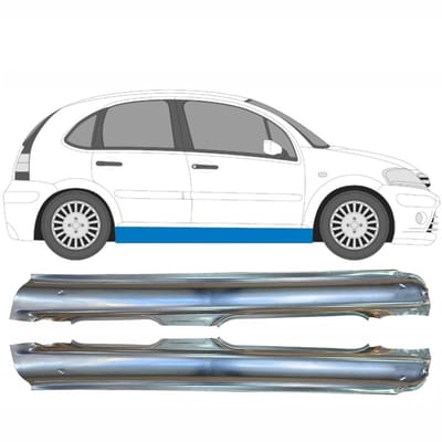 Volledige dorpel voor Citroen C3 2002-2010 / Links + Rechts / Set