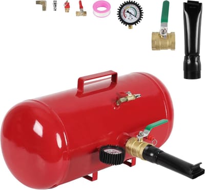 Luchtbanden Spanner - Banden Booster - Banden Vullen - 40 Liter Tank - 300 x 595 mm - Rood