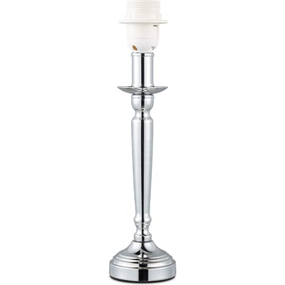 Home Sweet Home - Klassieke tafellamp voet Candle voor lampenkap - Zilver - 8/8/28cm - geschikt voor E27 LED lichtbron - voor lampenkap met