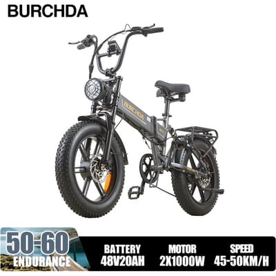 Vélo Électrique VTT Coswheel GT20 Double Moteur, 2000W/4000W, Batterie 25AH/40Ah Pneu Large 20 Pouces Ebike Tout-Terrain Hors-Route