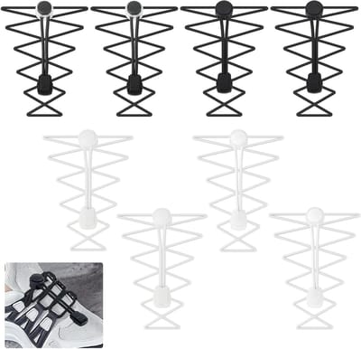 4 Paar Elastische Veters Zonder Lussen voor Sneakers, Hardloopschoenen en Sportschoenen, Ideaal voor Comfort en Gemak