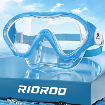 Duikbril en snorkelmasker voor kinderen van 4-14 jaar, anti-condens, panoramisch zicht en verstelbare pasvorm
