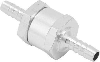 Inline terugslagklep voor lucht, water en gas - Aluminium legering, 6mm aansluiting voor brandstof en olie