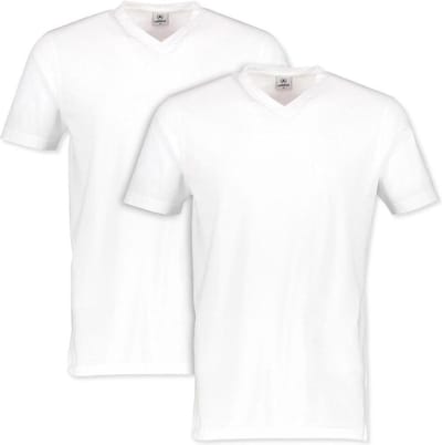 Lerros T-shirt Dubbelpak T Shirt V Hals 2003115 100 Mannen Maat - M