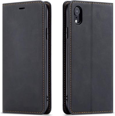 Geschikt voor Apple iPhone XR Bookcase | Zwart | Pasjeshouder | Portemonnee hoesje