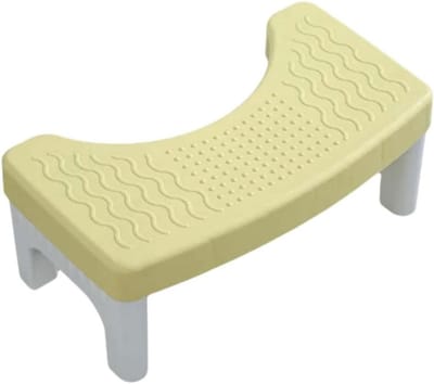 Toiletkruk - Hurkstoel Badkamer - Verbeteren Stoelgang - Ergonomische Pasvorm - 39 x 22 x 16 cm - Wit