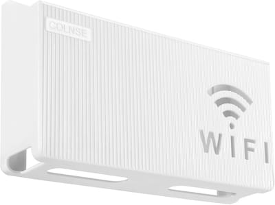 Wit Wifi-router Opbergdoos met Wandhouder en Ventilatie voor Huiskamer en Kantoor