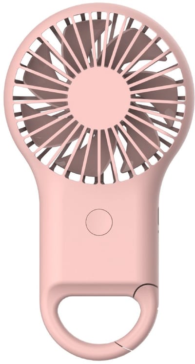 Handventilator - Mini- & Handventilatoren - Met karabijnhaak - Kunststof -roze
