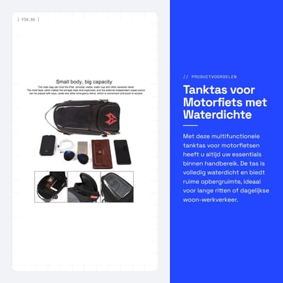 Dailygoods- Tanktas Magnetisch - Waterdicht - Multifunctioneel - Navigatietas - Handtas - Koerierstas - Stevige Oxford-stof - Motorfiets Tas