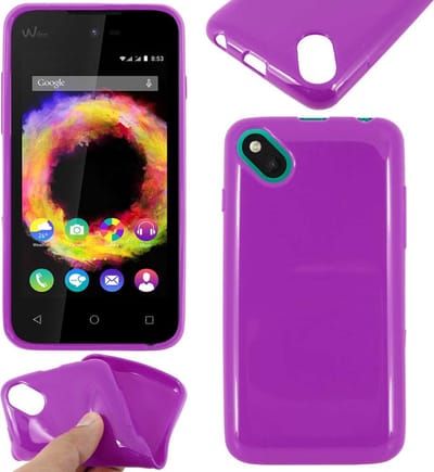ebestStar - Hoes geschikt voor Wiko Sunny 1 (2016) et Sunset 2 (2015), Beschermhoes Siliconen Schokbestendig, Dun en Flexibel, Paars