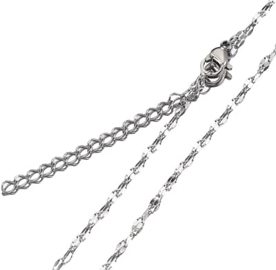 Collier - ketting - zilver kleur - stainless steel - verstelbaar 45 tot 50 cm - fijne schakel - perfecte basic