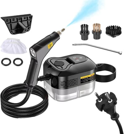 Draagbare Stoomreiniger - Handheld Reiniger - Hygiënisch Reinigen - 6 standen instelbaar - 2500W - Zwart