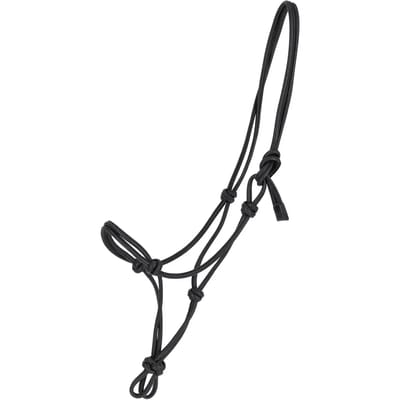 QHP - Touwhalster Liberta - Leer - Zwart - Maat Cob