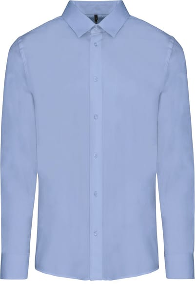 Kariban Herenoverhemd in popeline met lange mouwen K513 - Bright Sky - XS