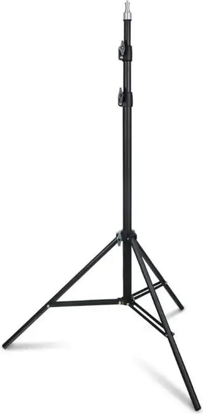 MOJOGEAR Lamp statief 210cm Extra Stevig - Light stand voor studiolamp en camera - Lampstatief driepoot - Met 1/4 inch schroef en spigot - Zwart