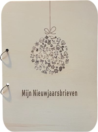 Verzamelmap nieuwjaarsbrieven | KERSTBAL | A4 | nieuwjaarsbrieven | verzamelen | cadeau | liefste meter | liefste peter