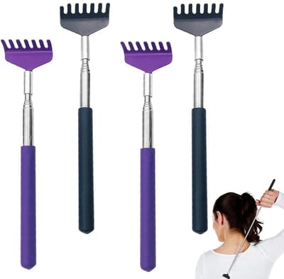 Dailygoods- Massageapparaat Uitschuifbaar tot 68 cm - Rugkrabber - Robuuste Constructie - Onbreekbaar Materiaal - Effectieve Verlichting - Krasbestendig Oppervlak