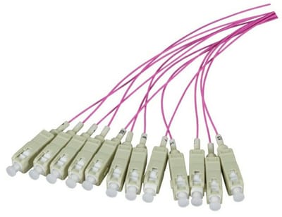 Danicom OM4 glasvezel pigtail paars LC - 12 stuks